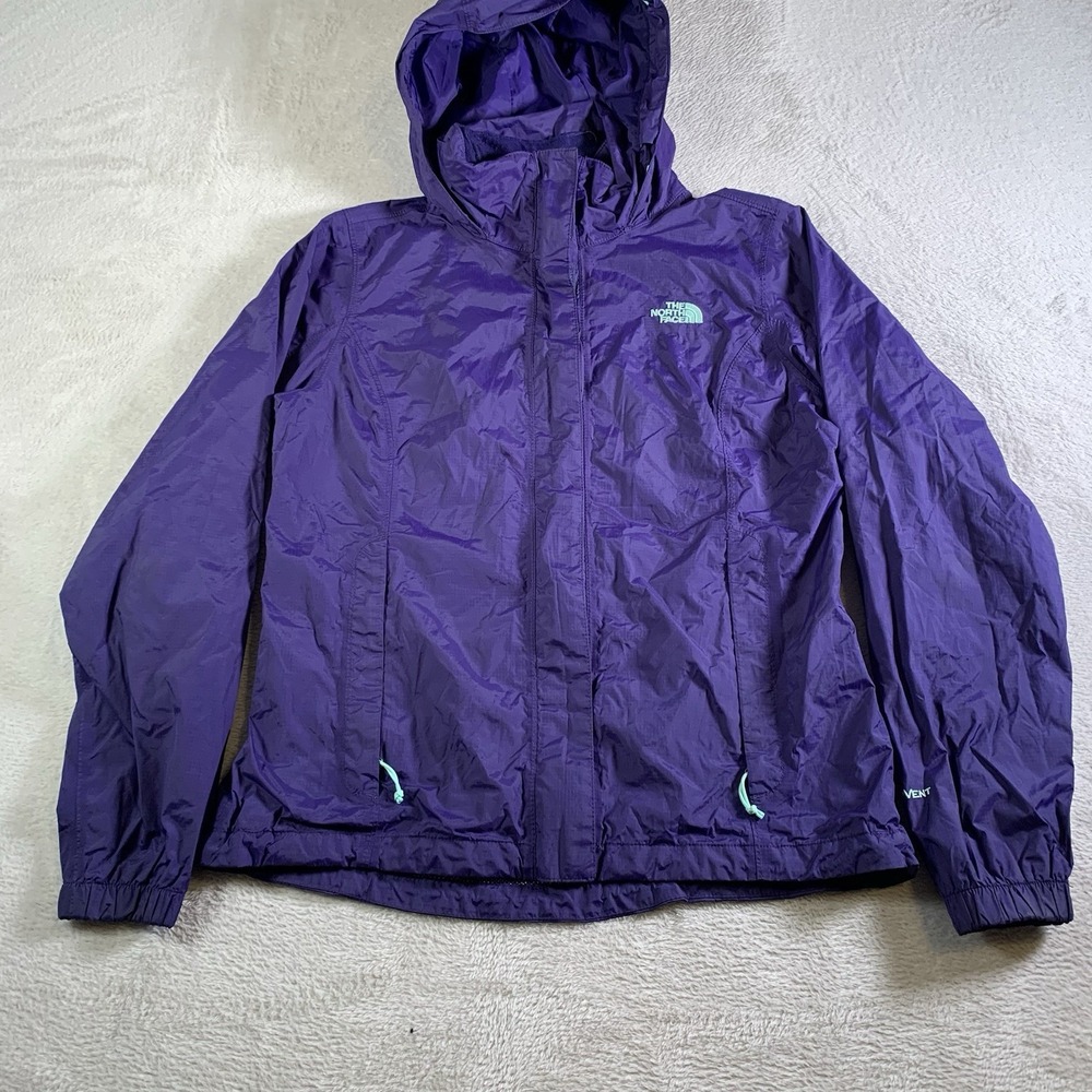 The North Face Hyvent Jacket‎ Womens Medium Purple Windbreaker TNF Outdoors